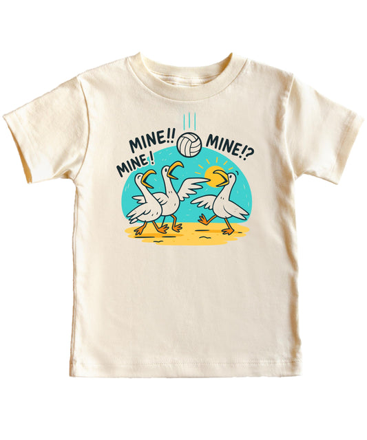 Mine Mine Mine Funny Volleyball Unisex Shirt Seagull Beach Volleyball T-Shirt for Adults & Kids
