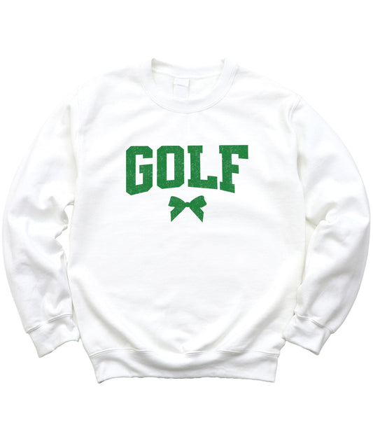 Golf Sweatshirt for Women, Teens & Kids Trendy Coquette Bow Graphic Sweater