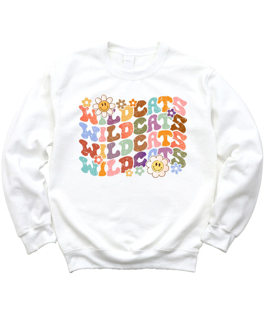 Vintage Wildcats Sweatshirt Retro Sports Pullover
