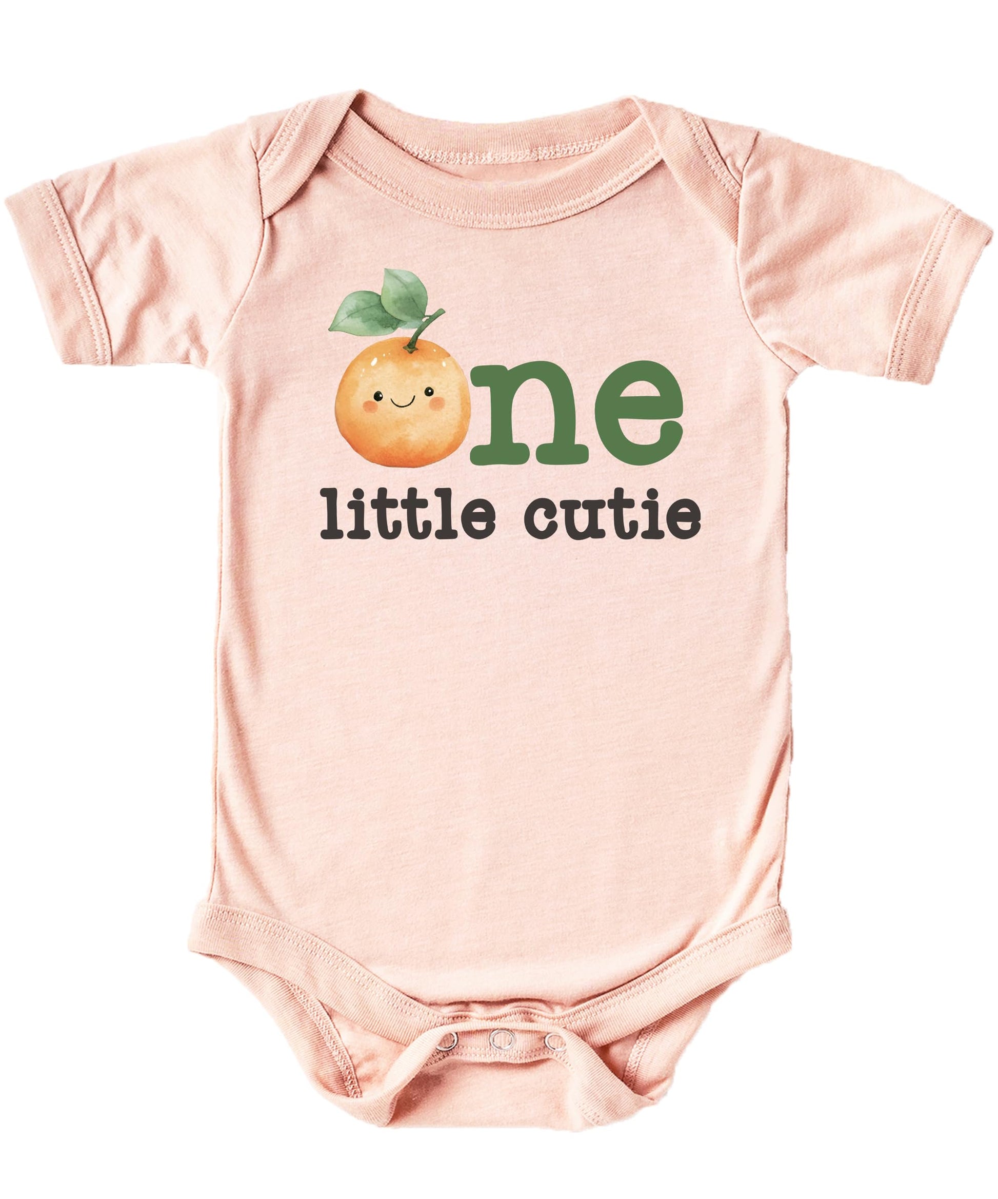 One Little Cutie birthday bodysuit and matching mommy shirt styled together for family photos