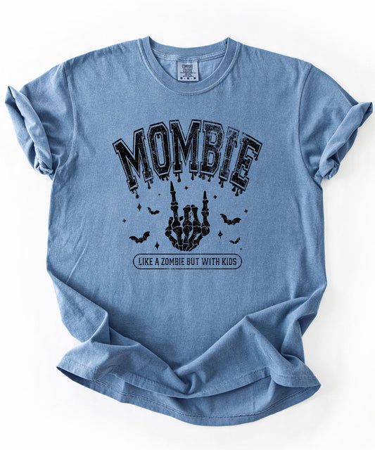 Mombie Like a Zombie But With Kids Funny Halloween Mom Tee