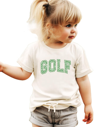 Cute Green Floral Golf Shirt for Women Teens and Girls Bright Spring Golfer Tee Pink Shirt Adult Small