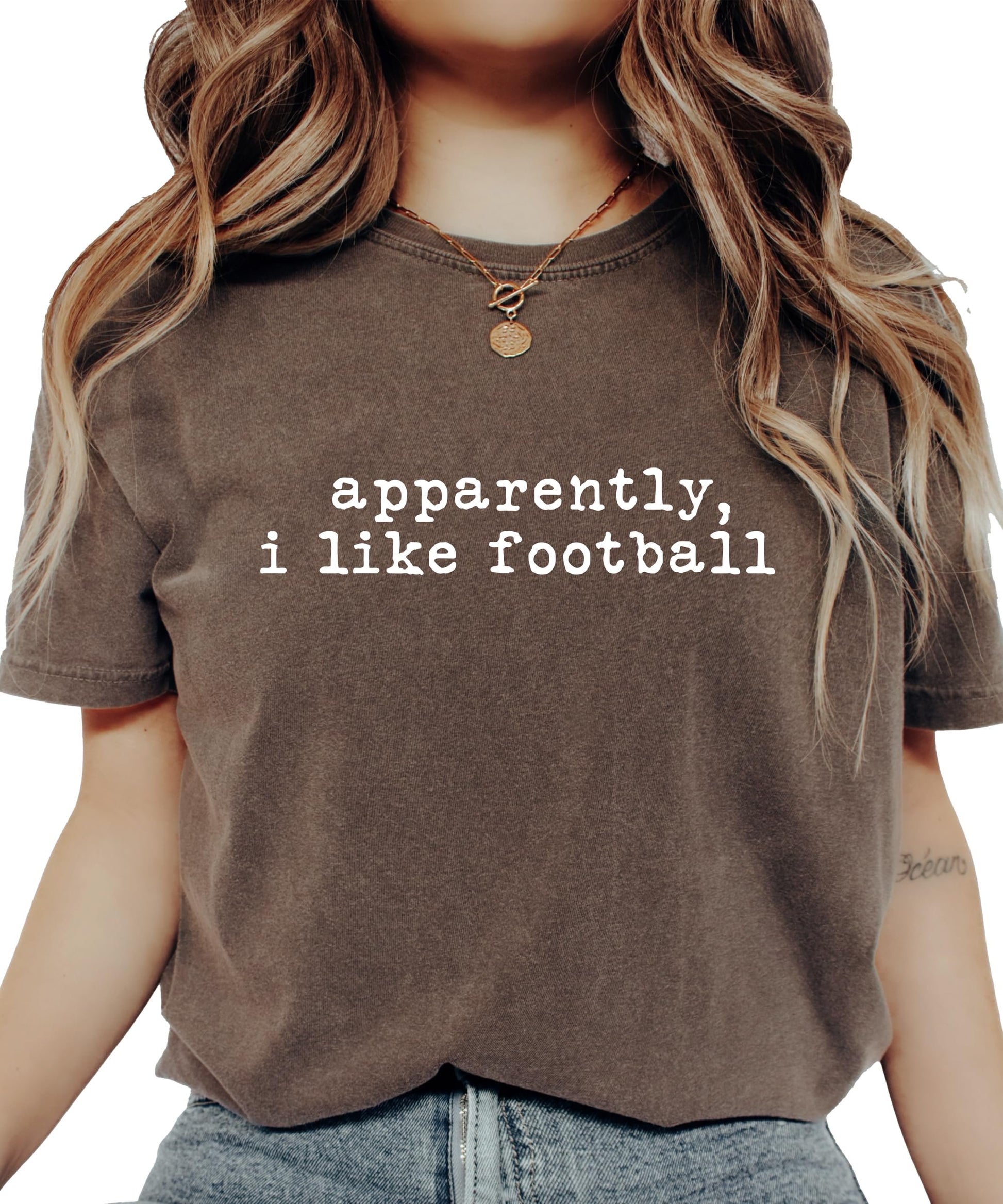 Close-up of bold distressed football graphic print on soft unisex tee