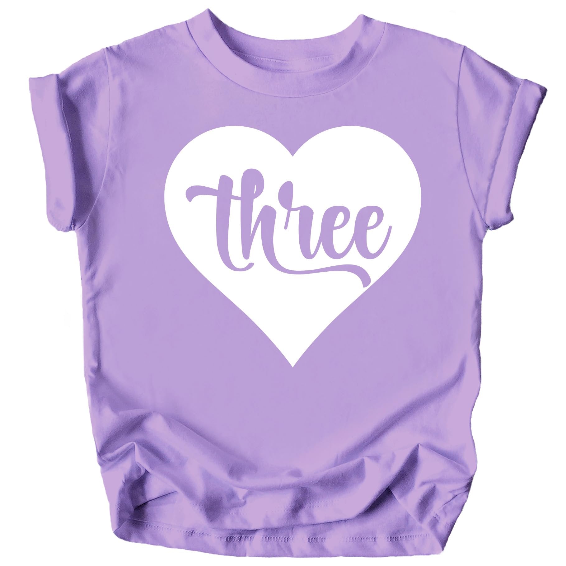 Toddler girl wearing pink Three in Heart 3rd birthday outfit from Olive Loves Apple