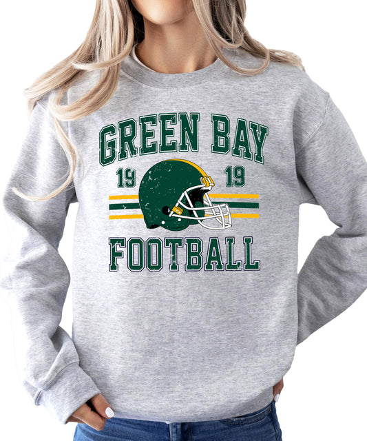Vintage Green Bay 1919 Football Sweatshirt for Men Women and Kids Distressed Game Day Pullover