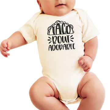Taco Bout Adorable Baby Bodysuit for Girls and Boys Trendy Baby One-Piece Peach Bodysuit Newborn