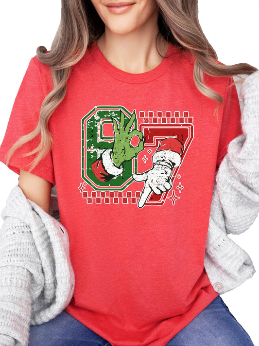 Funny 6 7 Unisex Christmas Shirt for Adults & Kids Six Seven Matching Family Holiday Tee