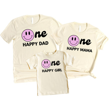 One Happy Family 1st Birthday Matching Family Shirts