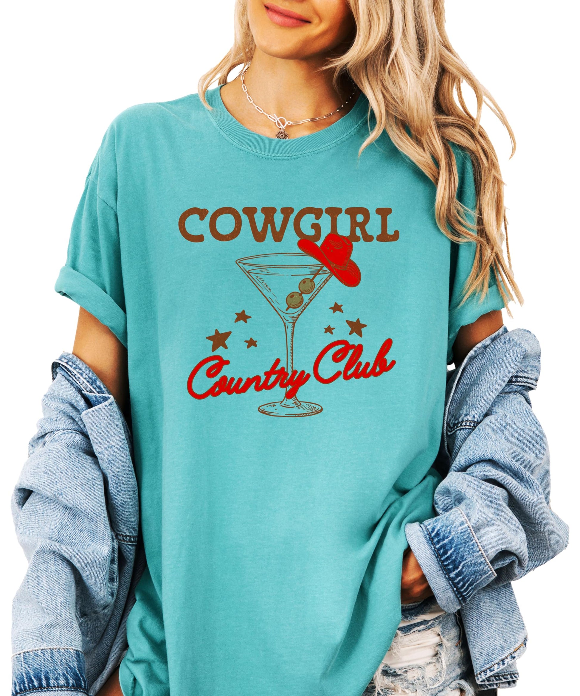 Lifestyle flat lay of Cowgirl Country Club vintage country concert tee