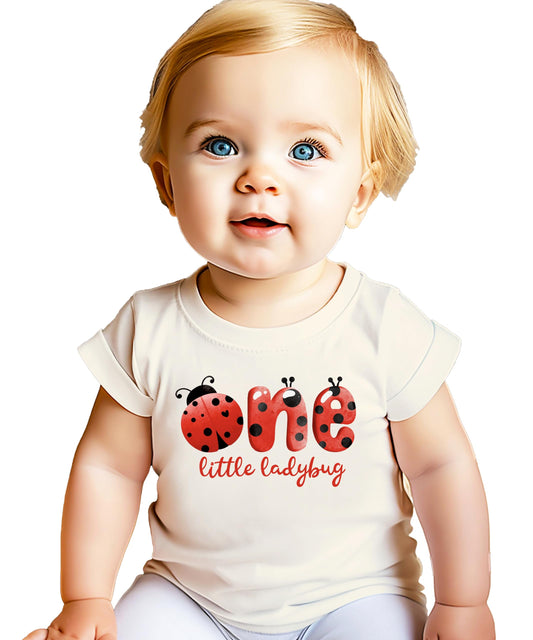 One Little Ladybug Matching Family 1st Birthday Shirt