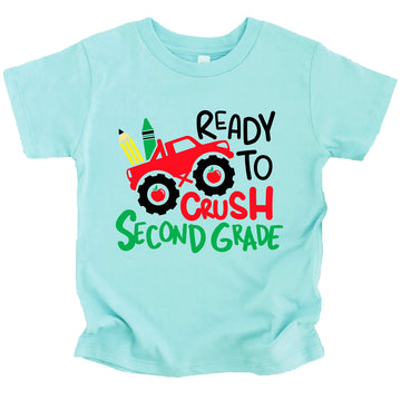 Crush 2nd Grade First Day of School Gift Back to School T-Shirt Boys Back to School Shirts and Raglans