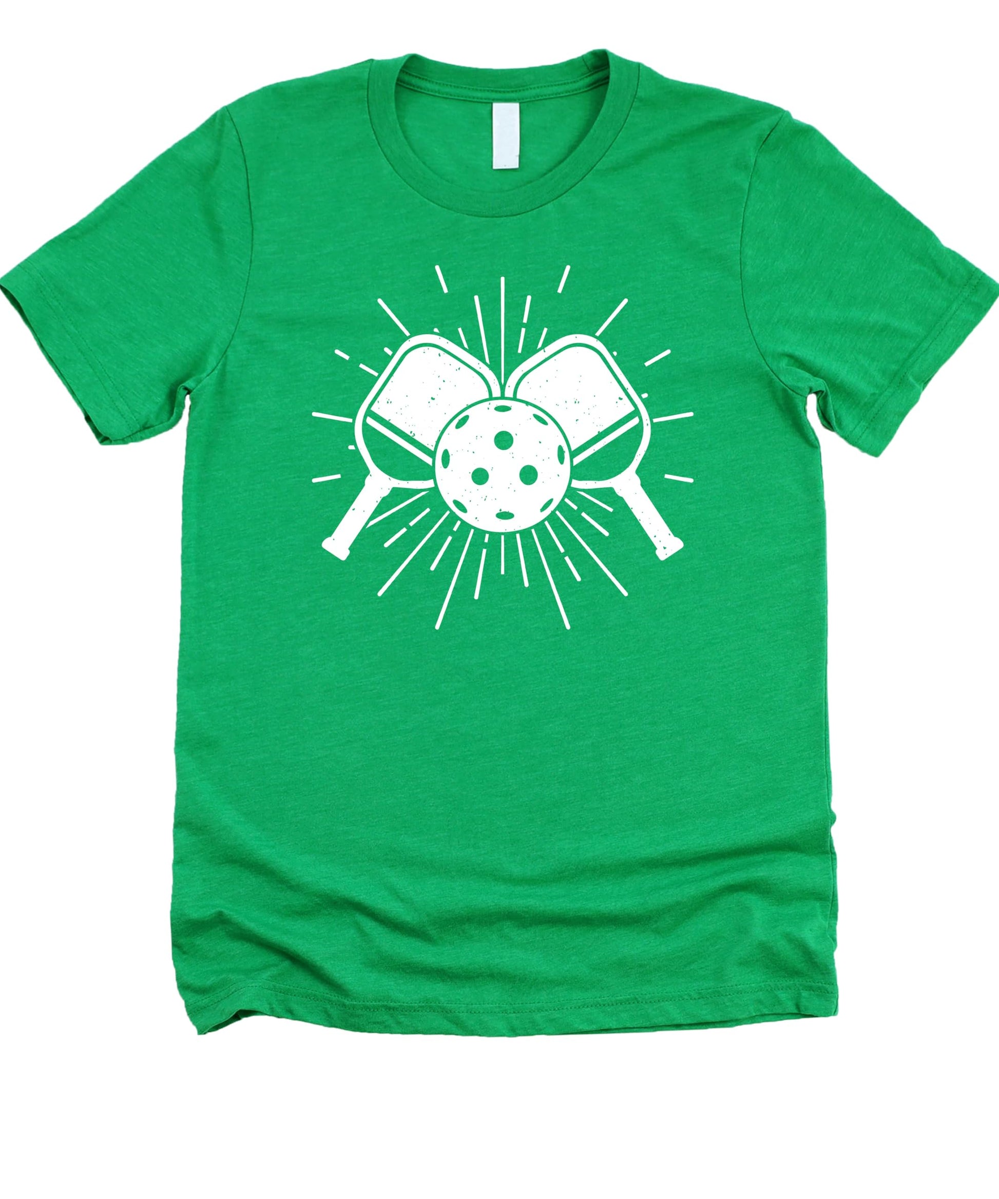 Black trendy pickleball paddle graphic t-shirt with ball design for men and women