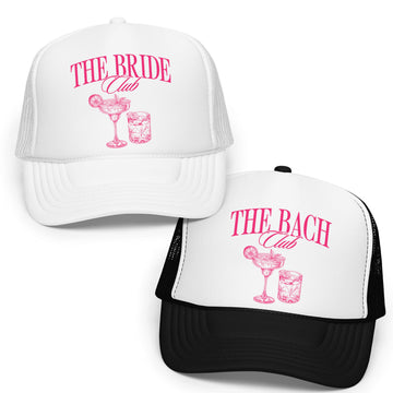 The Bride & The Bach Hat for Women Cute Girly Adult Classic 5 Panel Mesh Snapback- SOLD INDIVIDUALLY