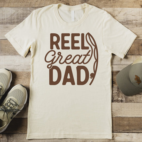 Reel Great Dad funny fishing dad t-shirt back or alternate product view