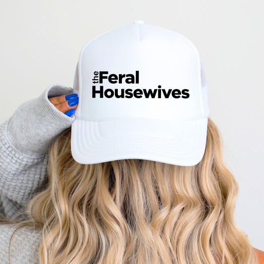 The Feral Housewives Women's Trucker Hat Foam Front Classic 5 Panel Mesh Snapback