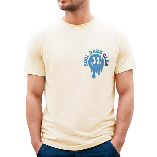 Cool Dad's Club funny dad tee detail shot of print quality and fabric