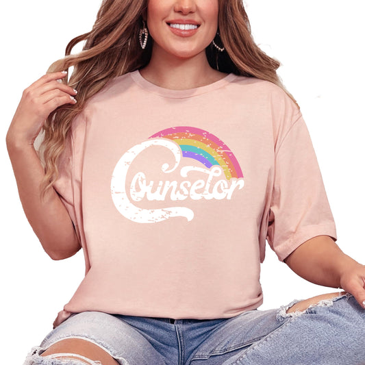 Rainbow Fun Counselor Shirt for Women | 1st & Last Day of School