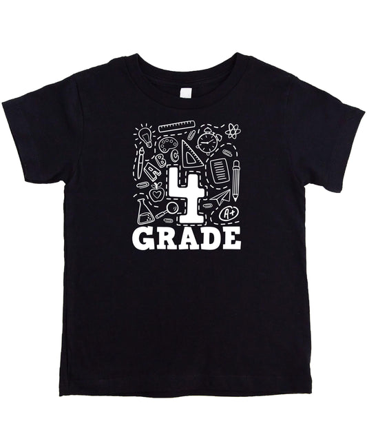 Olive Loves Apple Fourth Grade First Day Back Gift T-Shirt Boys and Girls Back to School Shirts