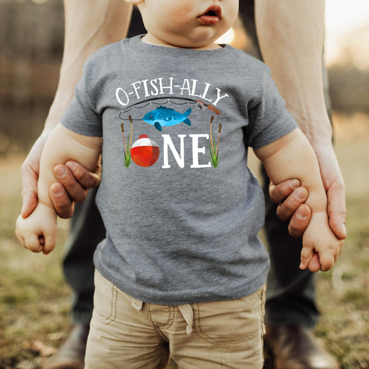 O-Fishally One Baby Boy 1st Birthday Fishing Shirt