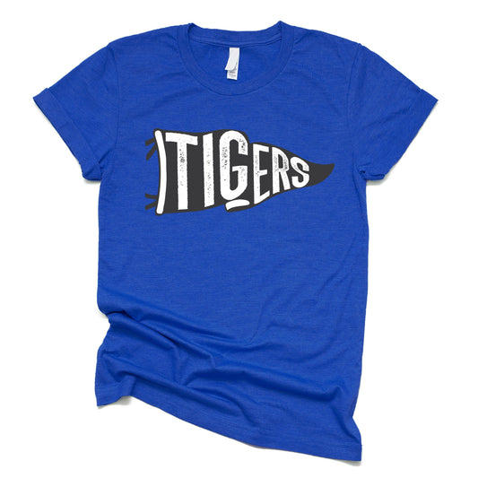 Tigers Flag Mascot Game Day T-Shirt | Vintage Unisex Tee