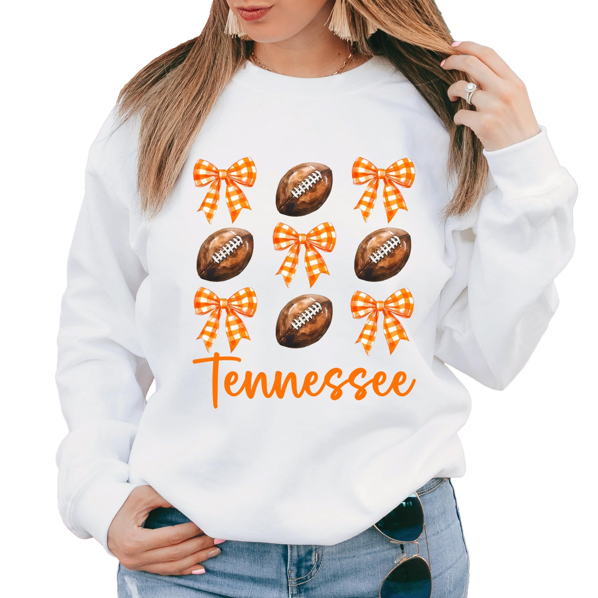 Back view of Tennessee football sweatshirt showing team spirit design elements