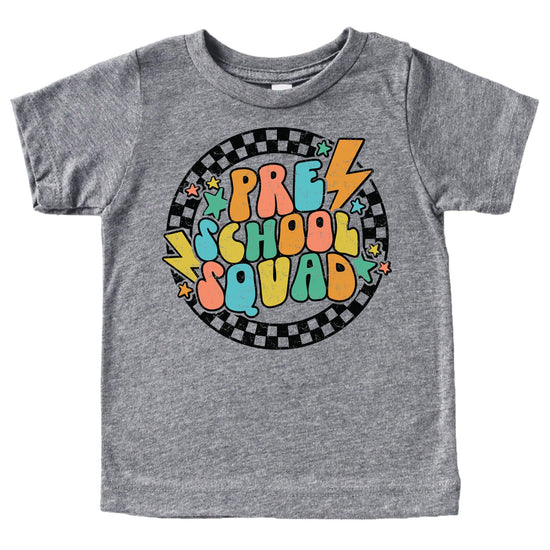 Child wearing Olive Loves Apple first day of school lightning squad tee