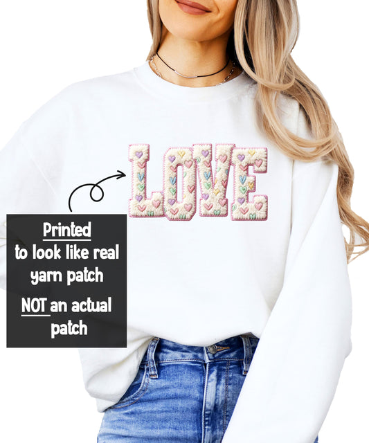 Girly Retro Valentine Love Pullover