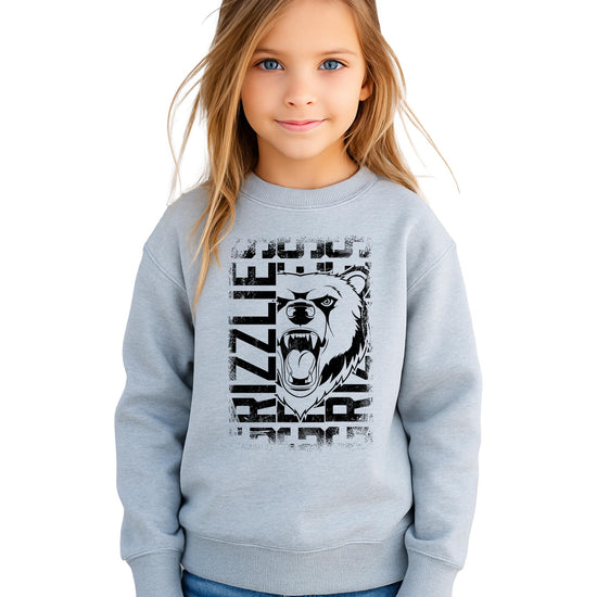 Grizzlies team pride sweatshirt laid flat showing bold graphic print detail