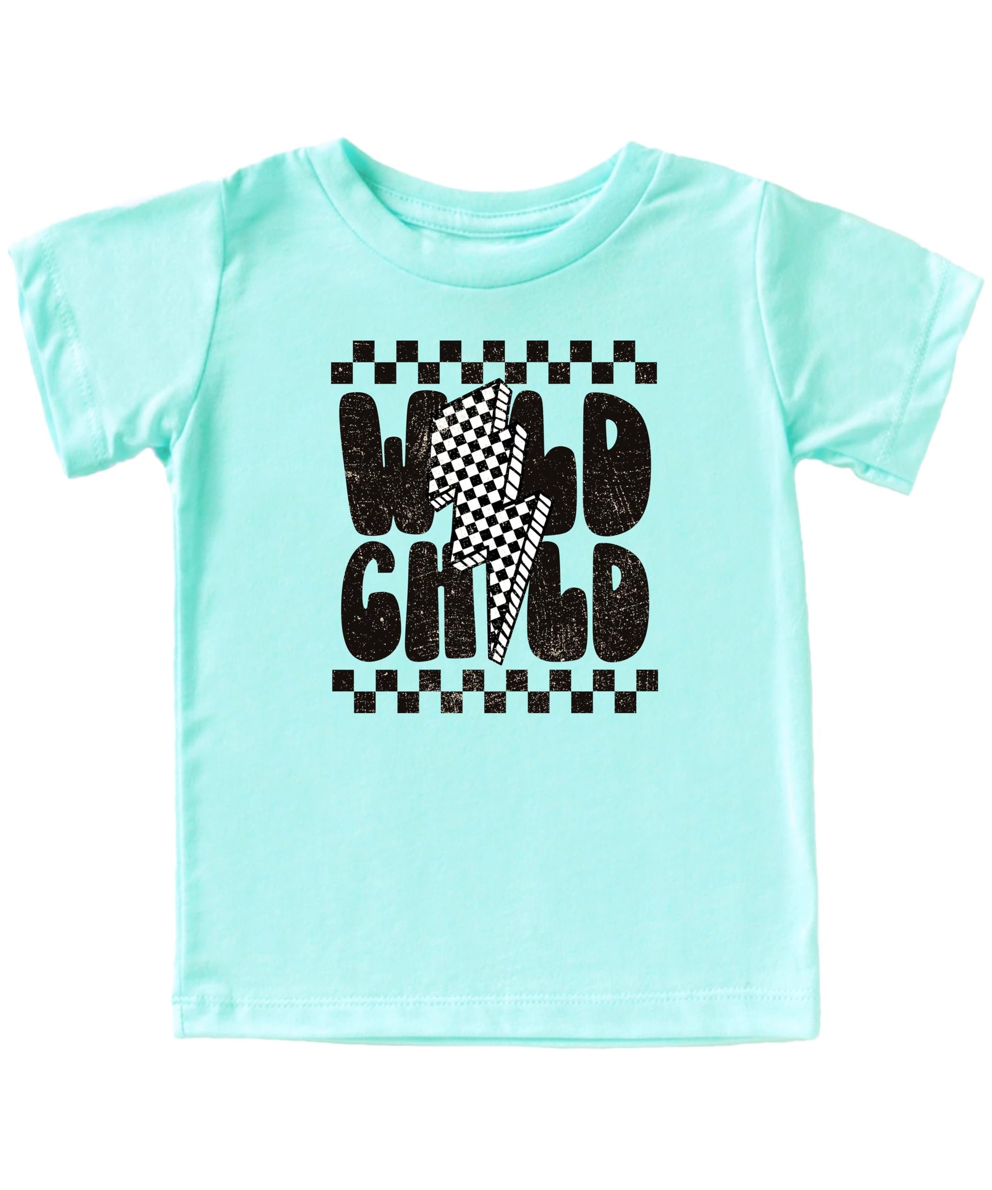 Back view of Wild Child boys shirt showing print quality and shirt construction