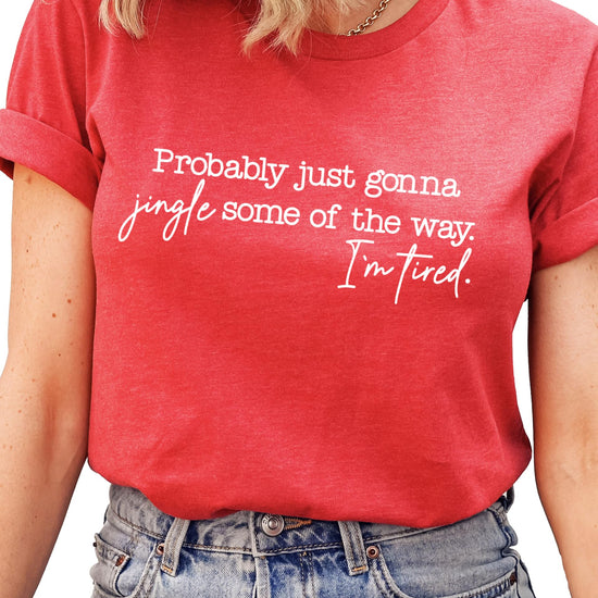 Funny Christmas graphic tee perfect for holiday gifting shown in vintage green colorway