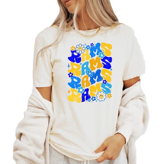 Olive Loves Apple Rams School Spirit Shirt for Game Day Apparel for Adults and Kids