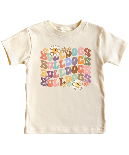 Bulldogs Groovy School Spirit Shirt for Game Day Apparel for Adults and Kids