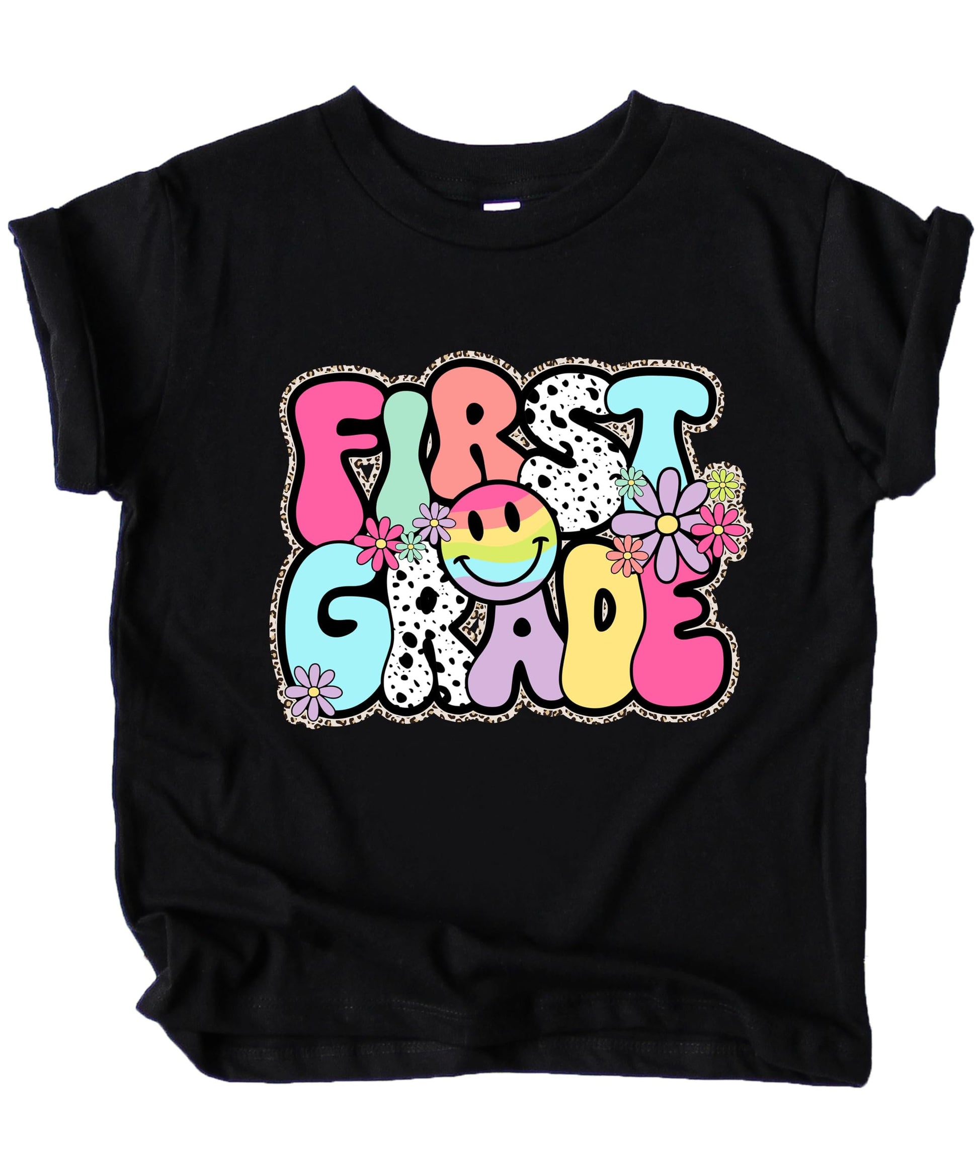 Back to school shirt for first grade girls modeled or displayed on mannequin