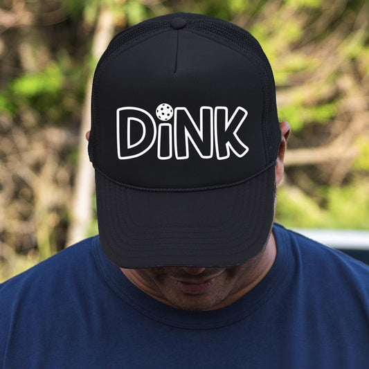 Dink Trendy Pickleball High Crown Foam Front Trucker Hat for Adults Classic 5 Panel Mesh Snapback