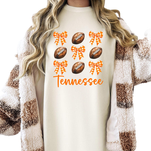 Tennessee Football Shirt for Women and Teens Game Day Fall Football Oversized Tee