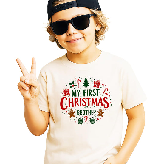 My First Christmas matching family graphic tee for newborn and family by Olive Loves Apple
