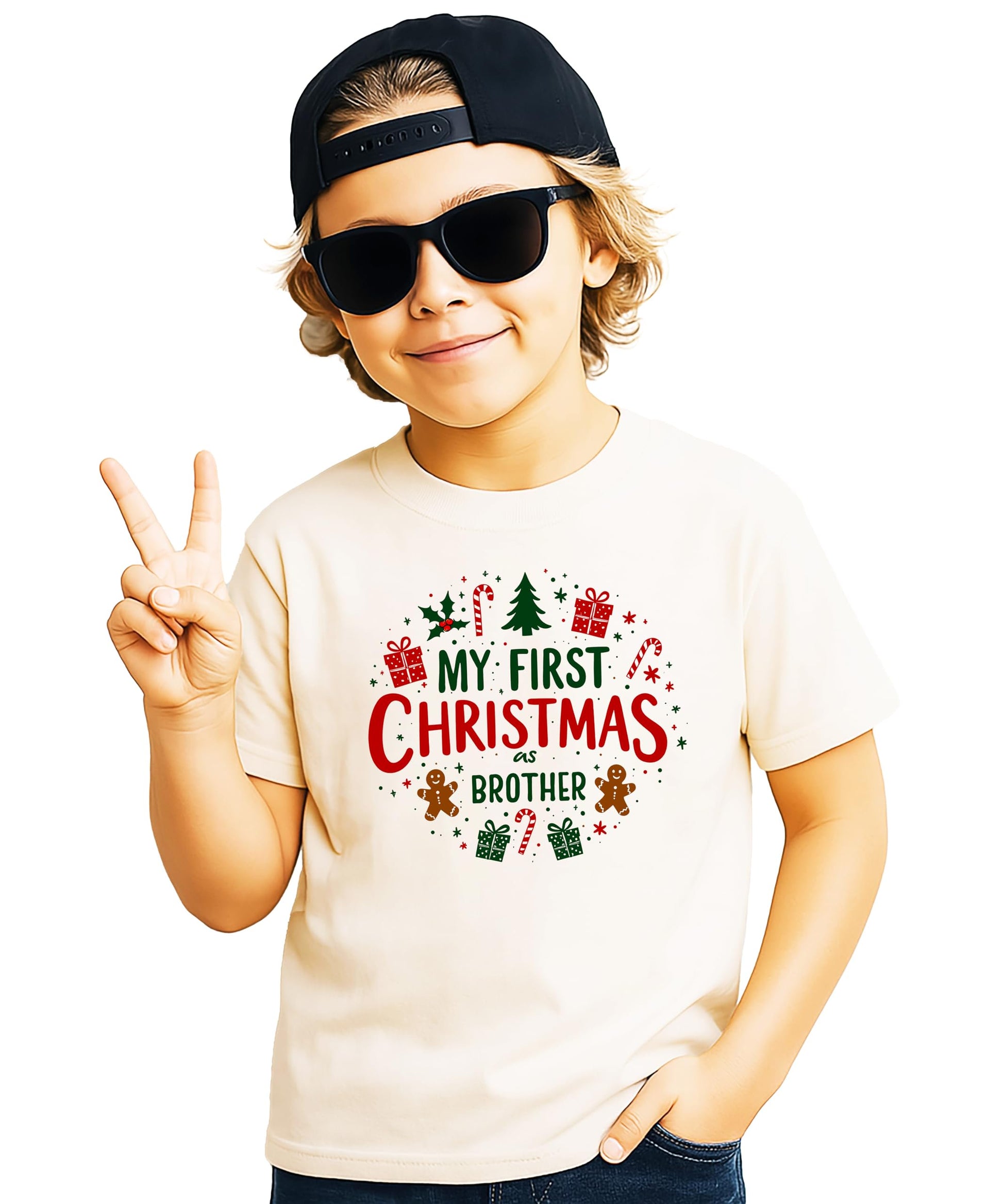 My First Christmas matching family graphic tee for newborn and family by Olive Loves Apple