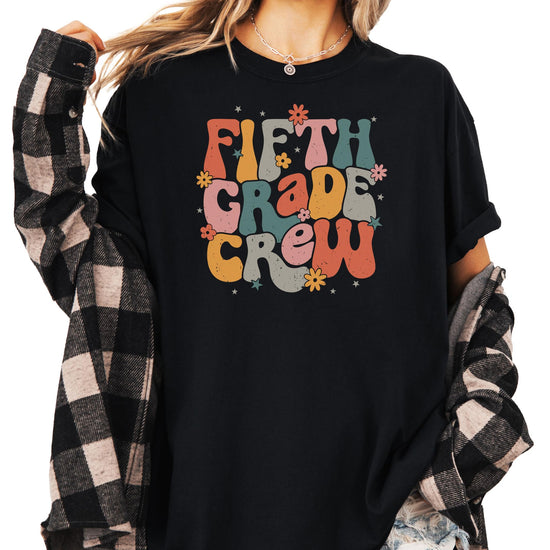 Back view of peach second grade retro vintage school t-shirt