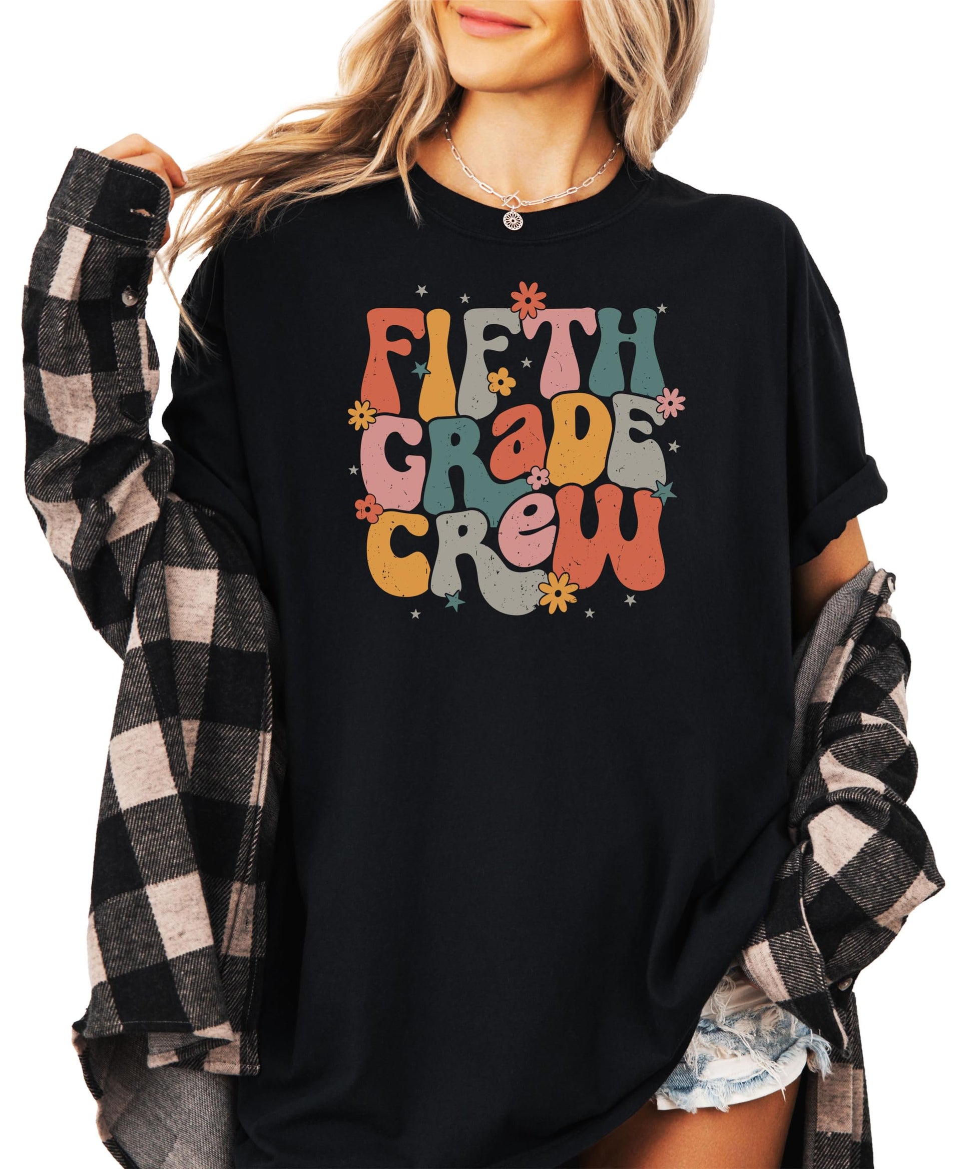 Back view of peach second grade retro vintage school t-shirt