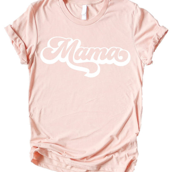 Mommy and me retro matching shirts styled together showing adult and kids sizes