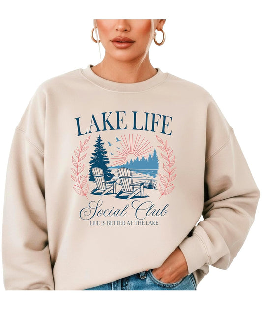 Lake Life Social Club Sweatshirt for Women & Kids
