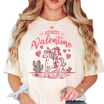 Howdy Valetnine Western Valentine's Matching Shirts for Women and Girls