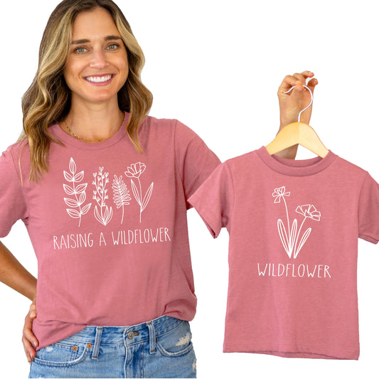 Mommy & Me Raising Wildflowers Matching Shirts
