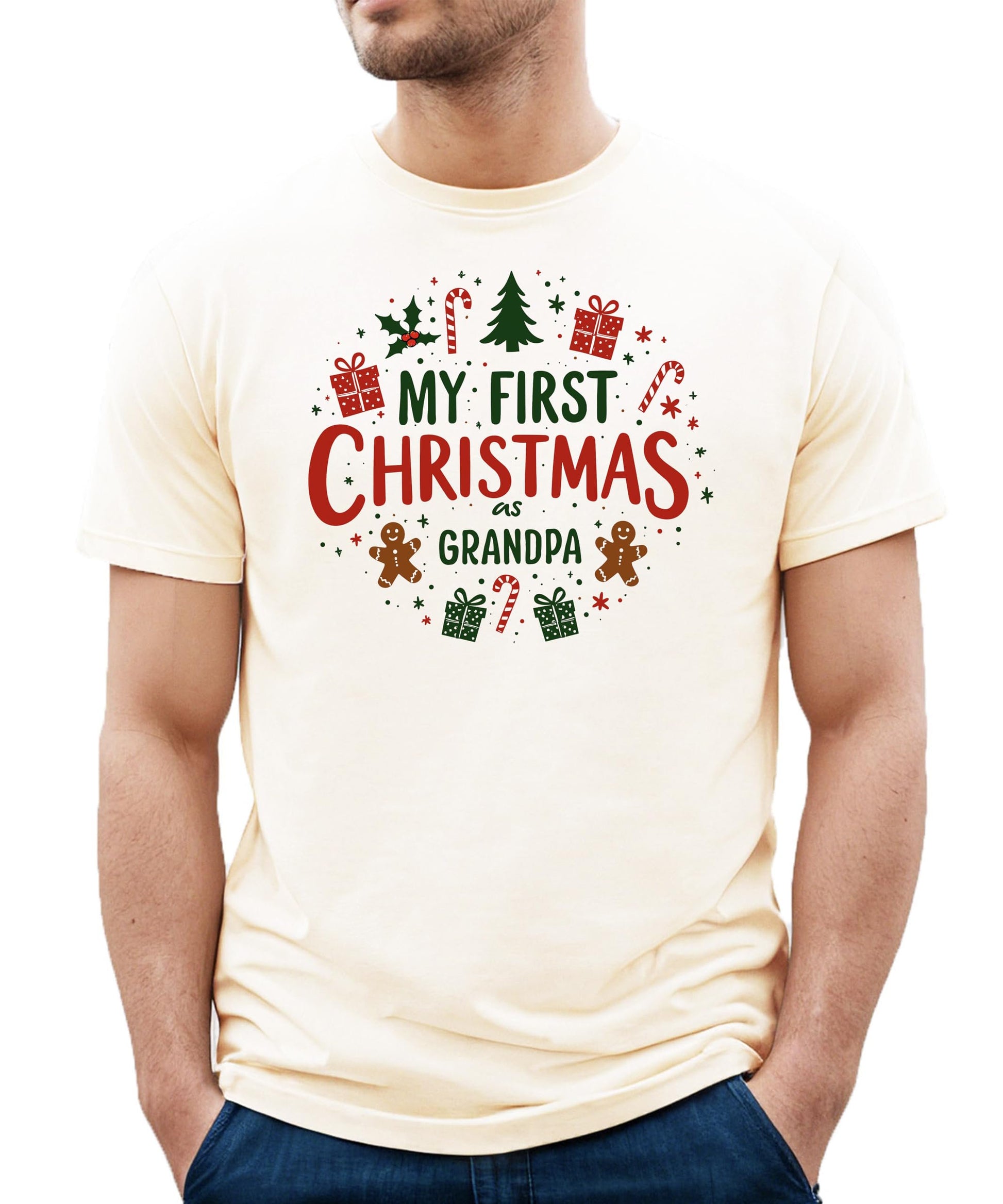 My First Christmas family shirt collection for newborn, mom, dad, and siblings each sold separately