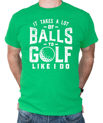 Weapons of Grass Destruction funny golf shirt in vintage green displayed on white background