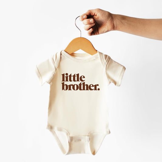 Olive Loves Apple Little Brother Bodysuit for Baby Boys Sibling