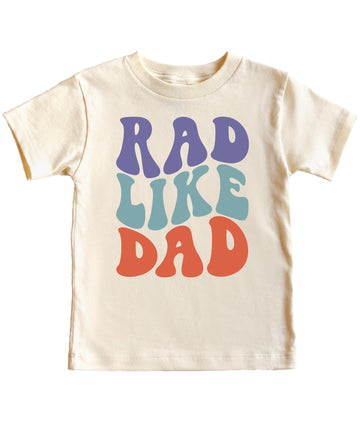 Rad Like Dad Groovy Father's Day Outfit for Baby and Toddler Youth Boys and Girls