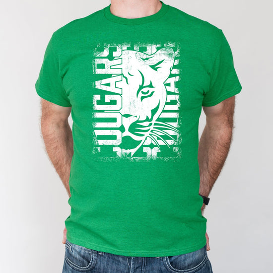 Cougars team graphic tee styled for school spirit and sports pride
