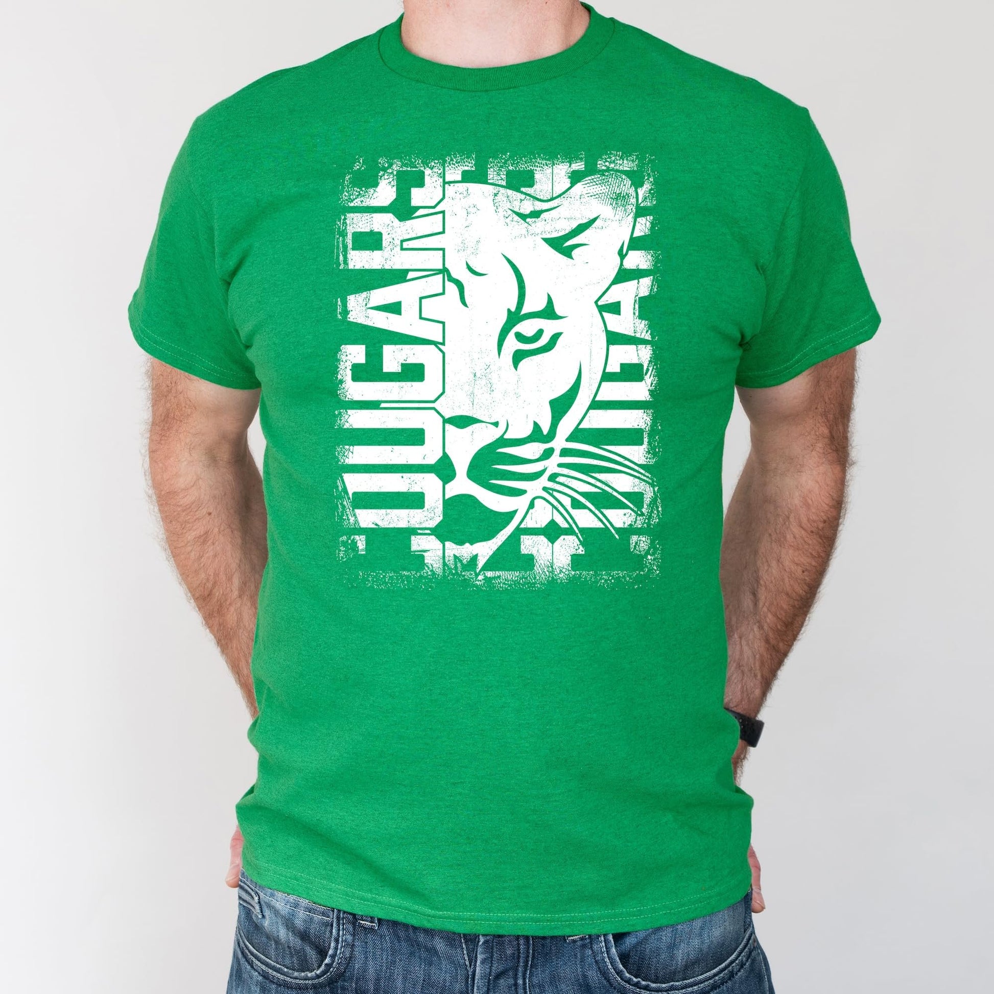 Cougars team graphic tee styled for school spirit and sports pride