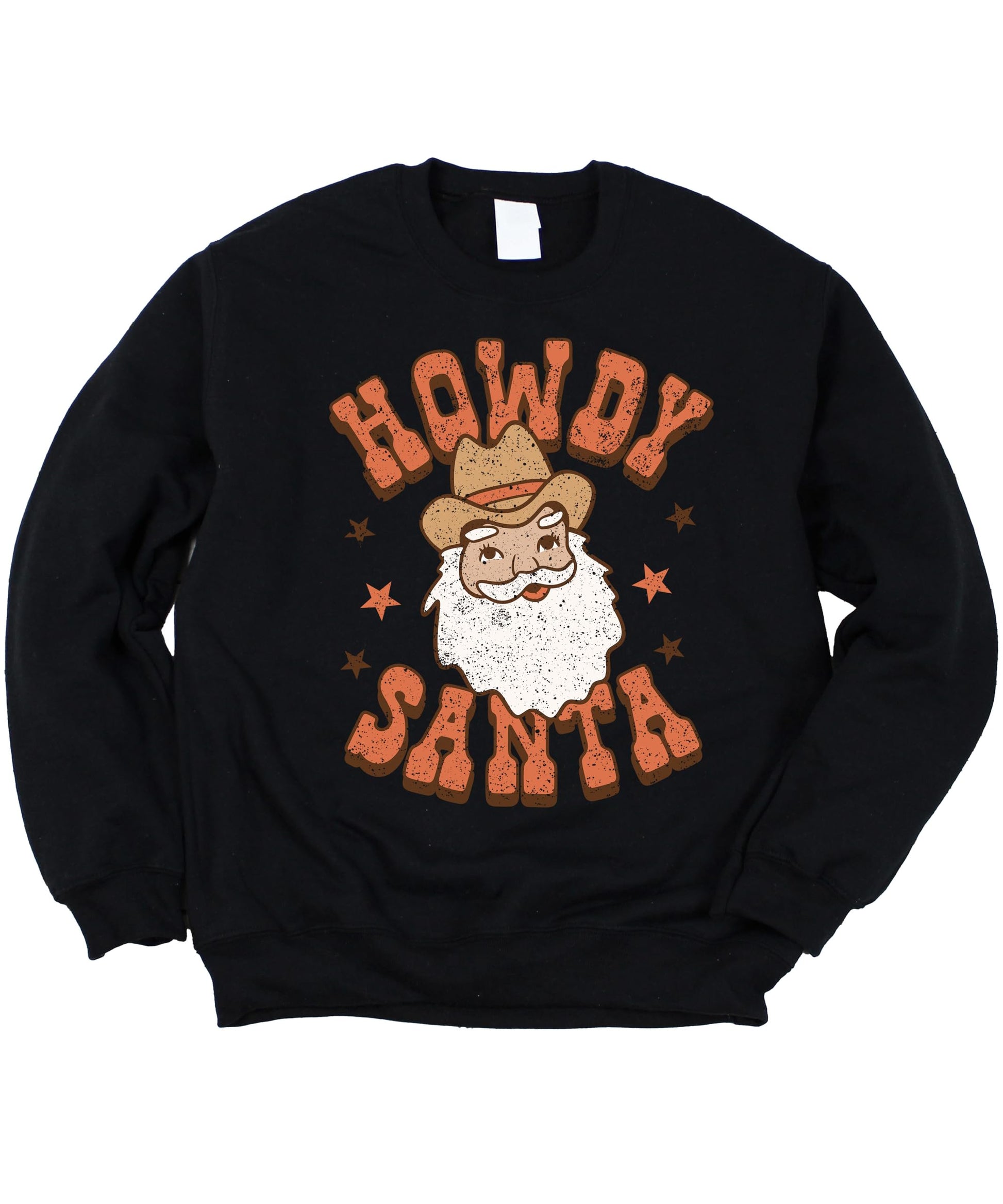 Women's Howdy Santa sweatshirt with Western cowboy Santa graphic, country girl Christmas pullover